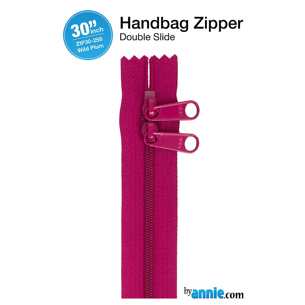 ZIP30-258, 30" Handbag Zippers - Double-slide (Wild Plum) ByAnnie