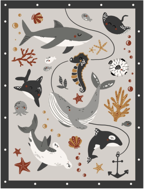 RSD-PANEL, SEF6692P-90-PNL, Water Babies (90 x 105 cm)