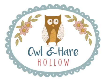 TBH-BOM2023-TS, Owl and Hare - Acrylic Template Set ¼" Seam, These solid templates have registration holes