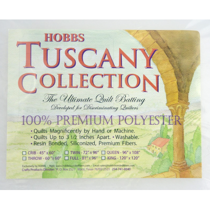 HOBTP60, Throw, TUSCANY POLYESTER BATTING 60"x 60" 