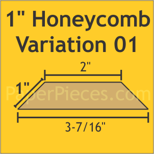 1" Honeycomb Variation Lucy Boston 01, 60 Pieces