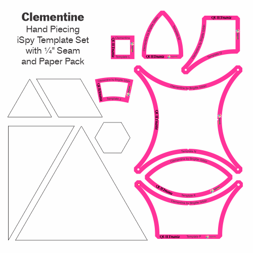 Clementine - Paper and Template Pack ¼" Seam, by Brigitte Giblin