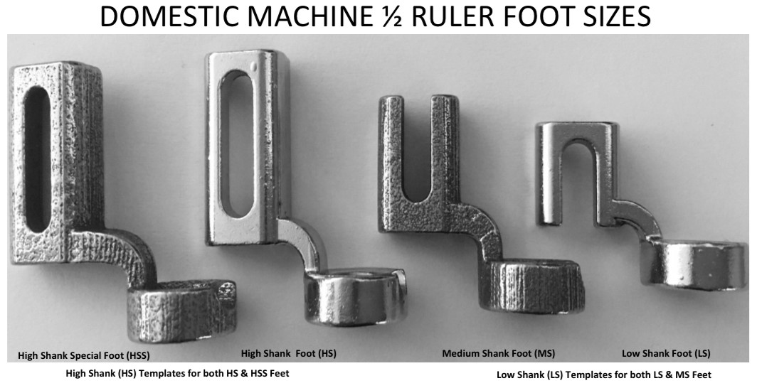 Low Shank Ruler Foot with 12" Arc and Stable Tape (WRF-SS-LS)