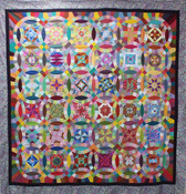 CIRCUS-M1, 36 Ring Circus Quilt Along Month #1 by JoAnne Louis. Contains Blocks #1-3, Complete Arcs, Melons, & Setting Corners.