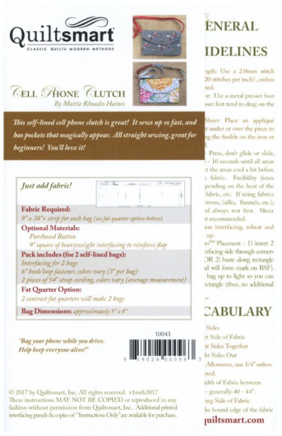 QSM10043, Cell Phone Clutch Fun Pack (by Mattie Rhoades)