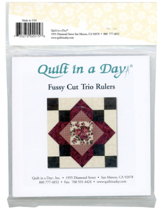 QID2015, Fussy Cut Trio Rulers by Eleanor Burns, 6-1/2", 4-1/2" & 3-1/2"