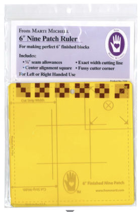 MIM7104, Nine Patch Ruler Designer: Marti Michell, 6"