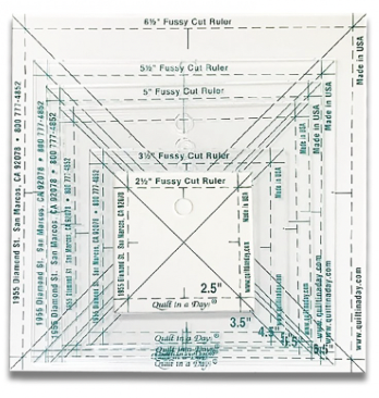 QID2056, Fussy Cut Ruler Set by Eleanor Burns 6 ct, Complete