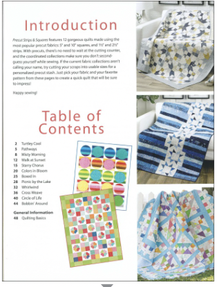 DRG1415081, Precut Strips and Squares, 12 Spectacular Projects From Your Favorite Precuts (48 pages)