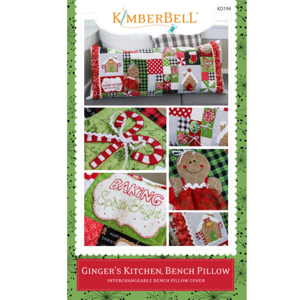 Ginger's Kitchen Christmas Bench Pillow SEWING Version Kimberbell