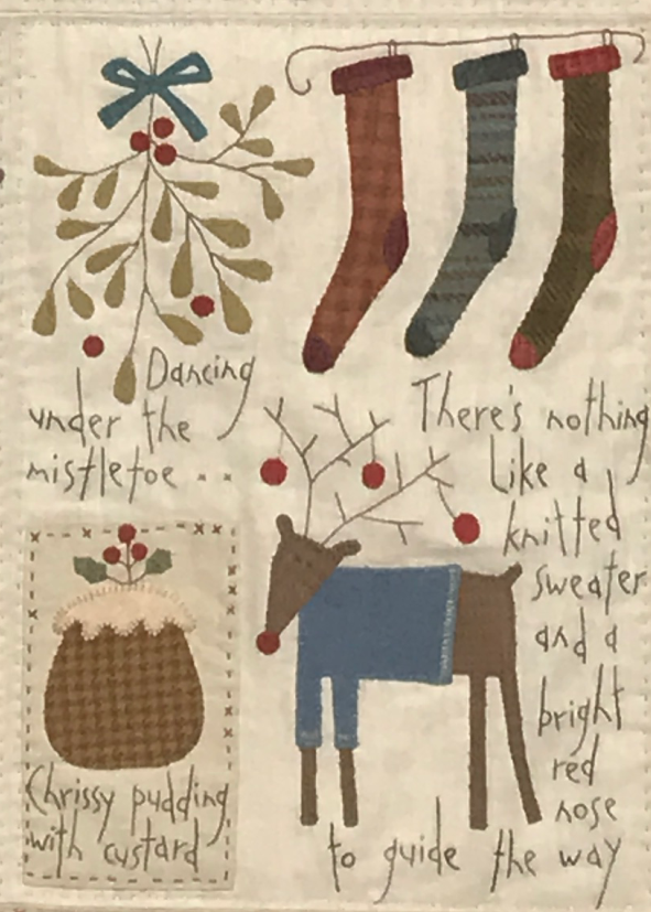 HP-BOM6-THESANTA, Block of the month The Santa, The Tree, The Turkey & Me, Block 6 (of 7), (finished size complete quilt 36.5”x41.5”)