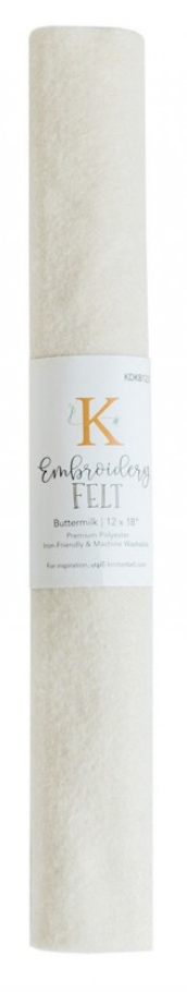 KDKB1235, Embroidery Felt - Buttermilk