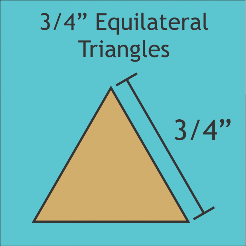 TRI075L, 3/4" Equilateral Triangles Large Pack