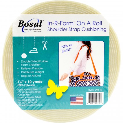 BOS493-10, Bosal, In-R-Form Double-Sided Fusible Shoulder Strap Cushioning 10yds 1-1/2"