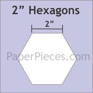 HEX200B, 2" Hexagons Bulk Pack 300 pieces