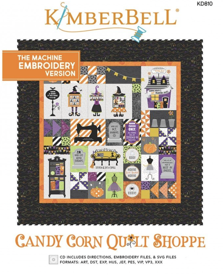 KID810, Candy Corn Quilt Shoppe (Embroidery CD version) by Kim Christopherson 