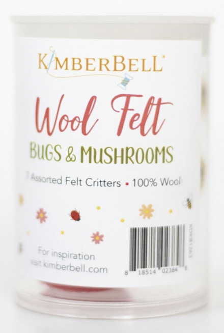 KIDKB1263, Spring Showers Quilt Wool Felt Bugs & Mushrooms (Bonus Embellishment Kit) by Kimberbell Design (expected 02/22)
