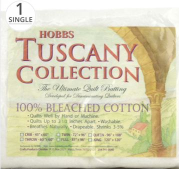 HOBTB120S, Tuscany Bleached Cotton, King size 120" x 120" 