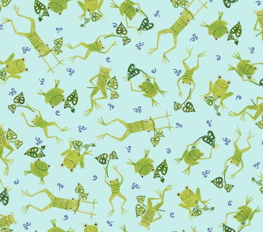 QT-29290-Q, Frogs & Fronds, STOCK