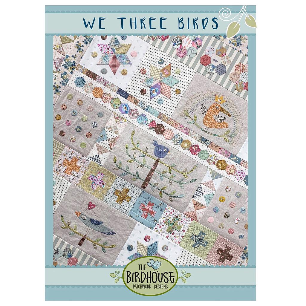TBH-D389, We Three Birds Pattern, finished quilt 51" x 60"