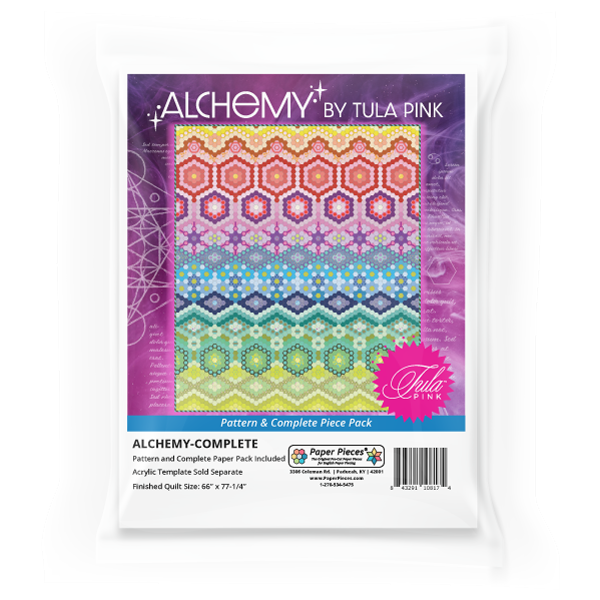 ALCHEMY-COMPLETE, Alchemy Pattern and Complete Paper Piece Pack by Tula Pink (finished size 66" x 77-1/4")