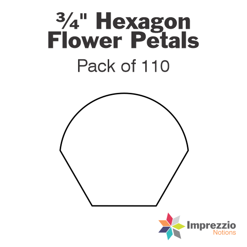 ¾" Hexagon Flower Petal Papers - Pack of 110