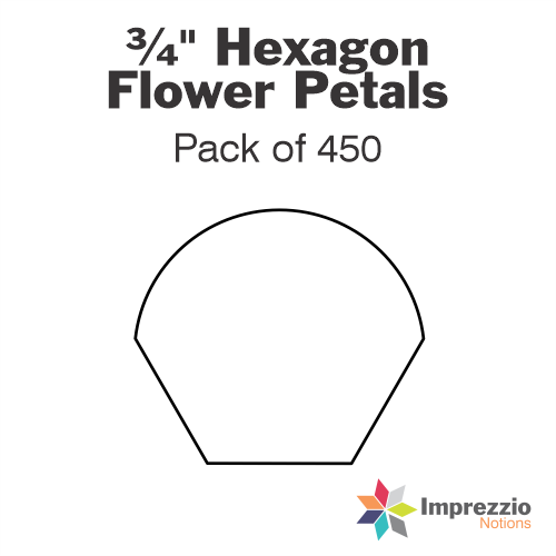 ¾" Hexagon Flower Petal Papers - Pack of 450