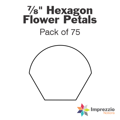 ⅞" Hexagon Flower Petal Papers - Pack of 75