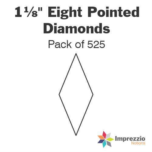 1⅛" Eight Pointed Diamond Papers - Pack of 525