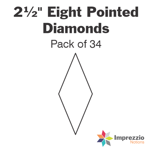 2½" Eight Pointed Diamond Papers - Pack of 34