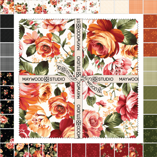 SQ-MASHARO, 10" Squares Harvest Rose Flannel! (42pc) (8/23)