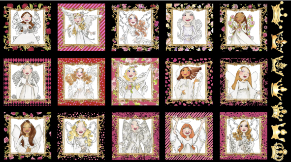 LOD 692-609,Be an Angel Fabric Panel, by Loralie Designs