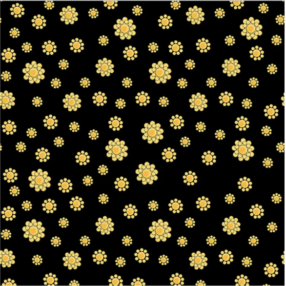LOD 692-626, Bandana Dots Black / Yellow Fabric, by Loralie Designs