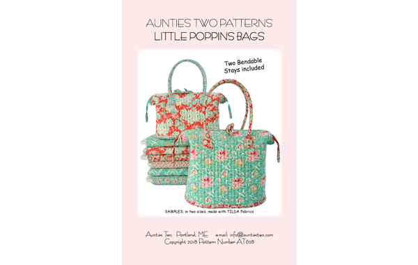 Little Poppins Bag Pattern (English) and 2 bendable Stays included