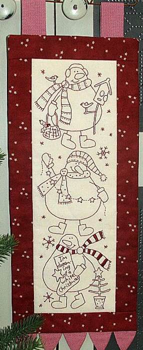TBH-D246, Snow Buddies (20 x 55cm) Pre-printed Fabric and Pattern