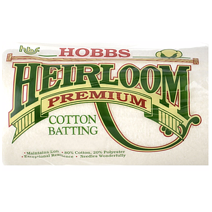 HOBHF90, Queen, Heirloom Premium FUSIBLE, Cotton Batting 90"x108" 