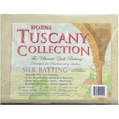 HOBTS96, Queen, TUSCANY SILK BLEND BATTING 96"x 108" 