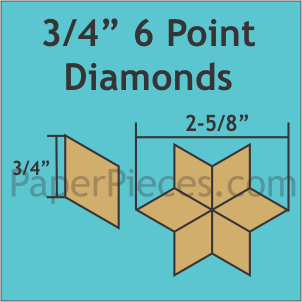 3/4" 6 Point Diamonds