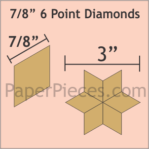 7/8"6 Point Diamonds, 110 Pieces