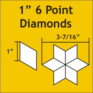 1" 6 Point Diamonds Large, 450 Pieces