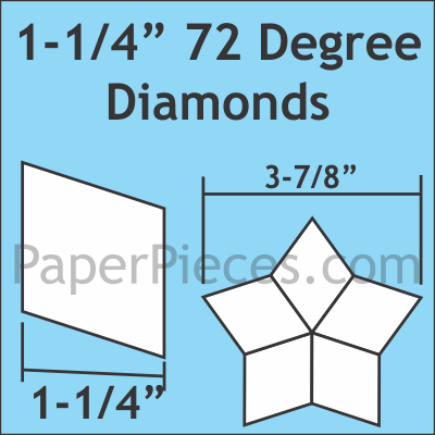 1 1/4" 72-Degree Diamonds, 100 Pieces