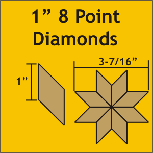1" 8-Point Diamonds, 100 Pieces