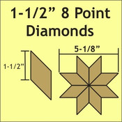 1-1/2” 8-Point Diamonds, 100 Pieces