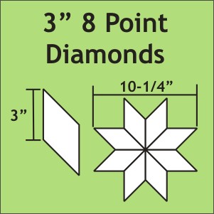 3" 8-Point Diamonds, 50 Pieces