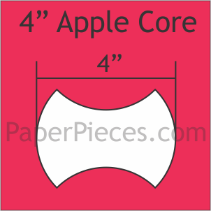 4" Applecore, 30 Pieces