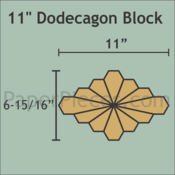 11" Dodecagon by Margeret Sampson George, makes 3 blocks