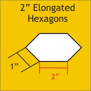 2"Elongated Hexagons Bulk, 900 Pieces