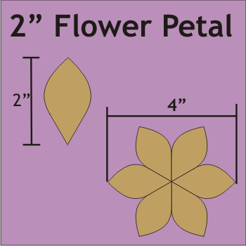 2" Flower Petal, 80 Pieces
