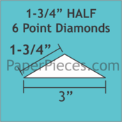 1 3/4" Half 6-Point Diamonds, 100 Pieces
