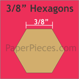 3/8" Hexagon, 200 Pieces